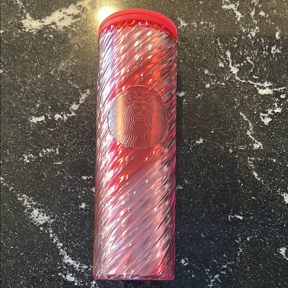 Starbucks Red and Silver Tumbler
